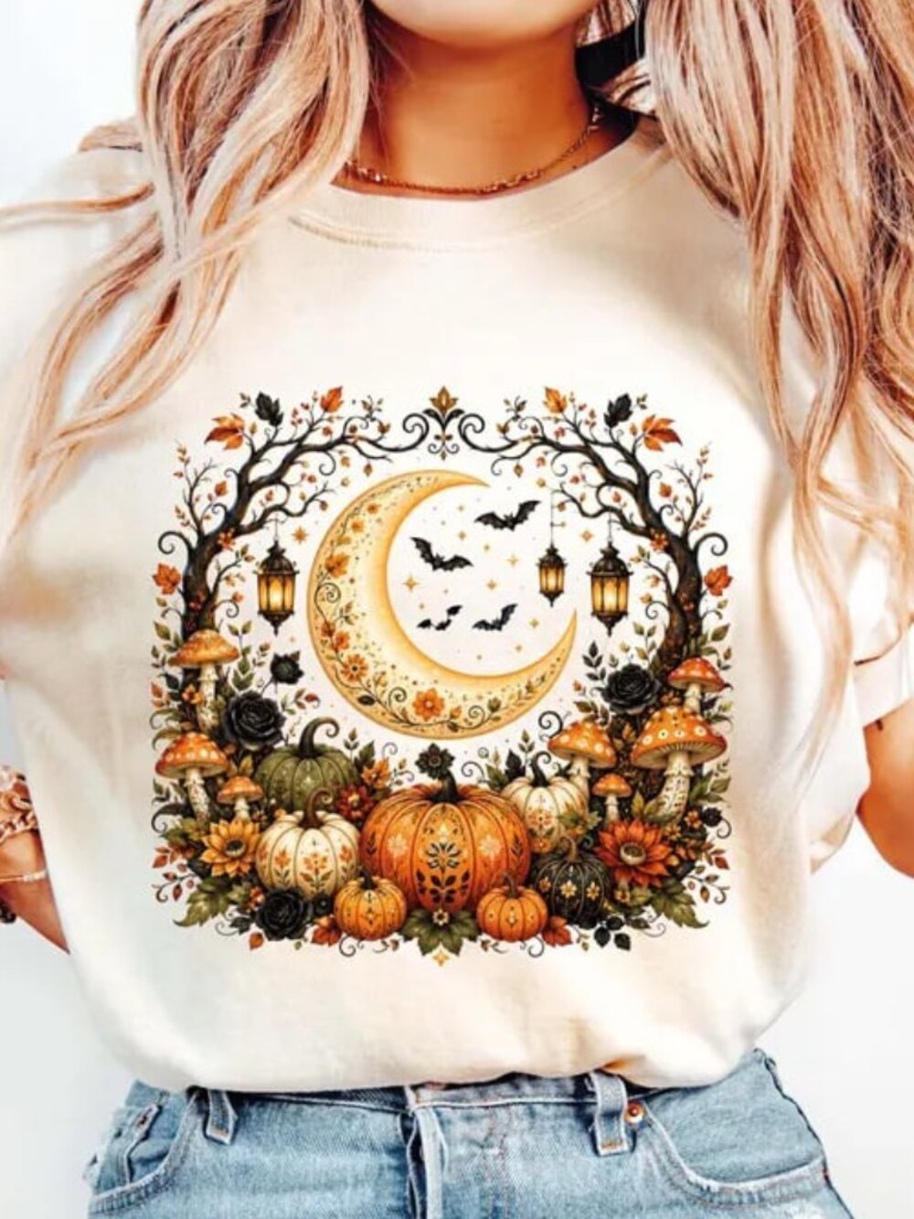 Halloween Pumpkin Shirt, Floral Pumpkin Tee, Halloween Shirt Gift